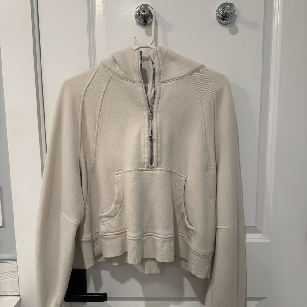 Lululemon Athletica Cream Zip-Up Hoodie